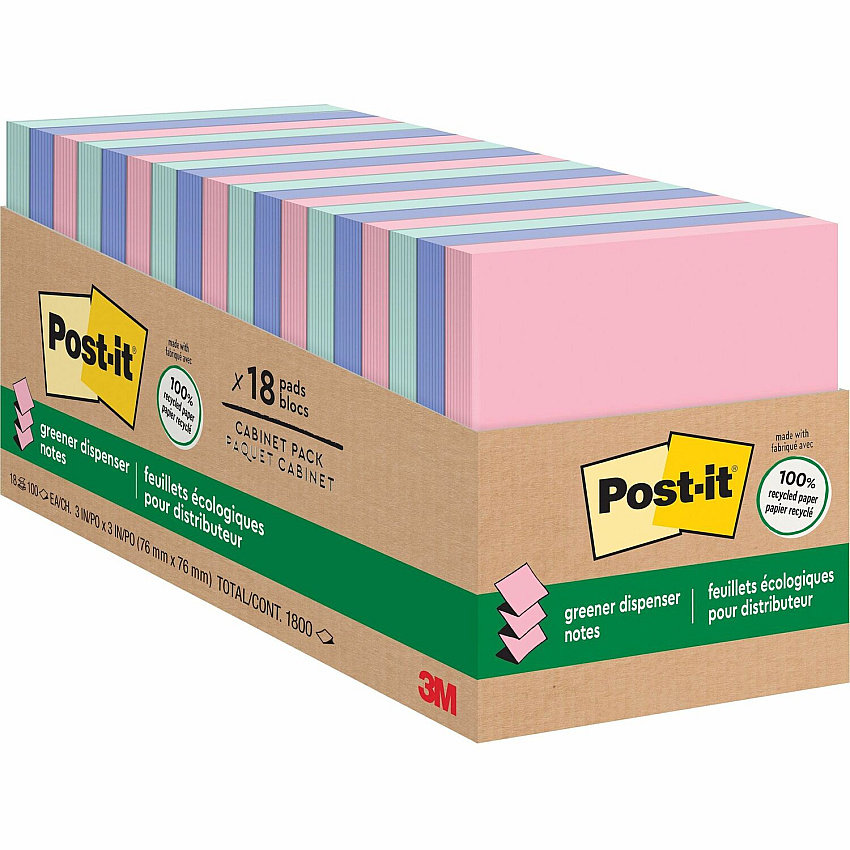 Post-it Greener Dispenser Notes (MMMR330RP18CP)