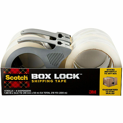 Scotch Box Lock Dispenser Packaging Tape (MMM39504RD)