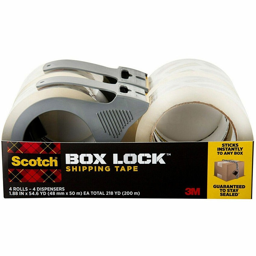 Scotch Box Lock Dispenser Packaging Tape (MMM39504RD)