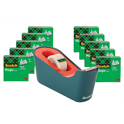Scotch Magic Tape C18 Dispenser Value Pack (MMM810K10C18SEA)