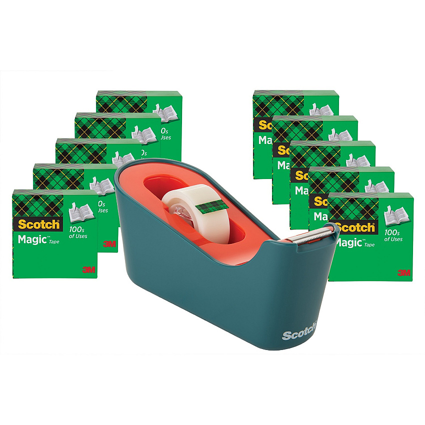 Scotch Magic Tape C18 Dispenser Value Pack (MMM810K10C18SEA)
