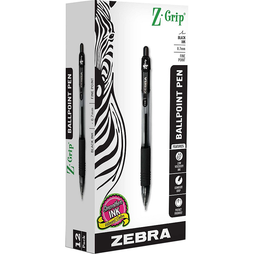 Zebra Z-Grip Retractable Ballpoint Pens (ZEB23910)