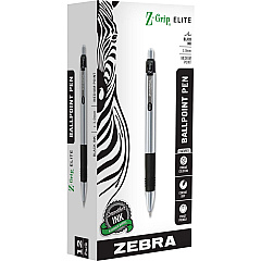 Zebra Z-Grip Elite Metal Retractable Ballpoint Pen (ZEB27010)