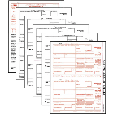 TOPS 5-part 1099-MISC Tax Forms (TOP22993MISC)