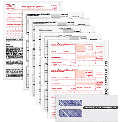 TOPS 5-part 1099-NEC Tax Forms (TOP22905KITNEC)