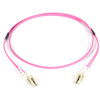 Black Box Om4 50/125 Multimode Fiber Optic Patch Cable - 10/40/100g, Lszh, Lc To Lc, Erika Violet, 1-m (3.2-ft.) (FOM4001MLCLC)