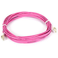 Black Box Om4 50/125 Multimode Fiber Optic Patch Cable - 10/40/100g, Lszh, Lc To Lc, Erika Violet, 15-m (49.2-ft.) (FOM4015MLCLC)