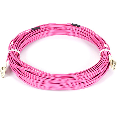 Black Box Om4 50/125 Multimode Fiber Optic Patch Cable - 10/40/100g, Lszh, Lc To Lc, Erika Violet, 20-m (65.6-ft.) (FOM4020MLCLC)