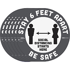 Tabbies BeSafe STAY 6 FEET APART Floor Decals (TAB29201)