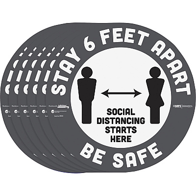 Tabbies BeSafe STAY 6 FEET APART Floor Decals (TAB29201)