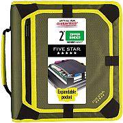 Five Star Zipper Binder With Expansion Panel, 2" Rings, Assorted Colors (MEA29052)