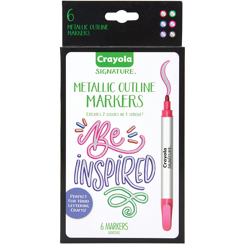 Crayola Metallic Outline Paint Markers (CYO586701)