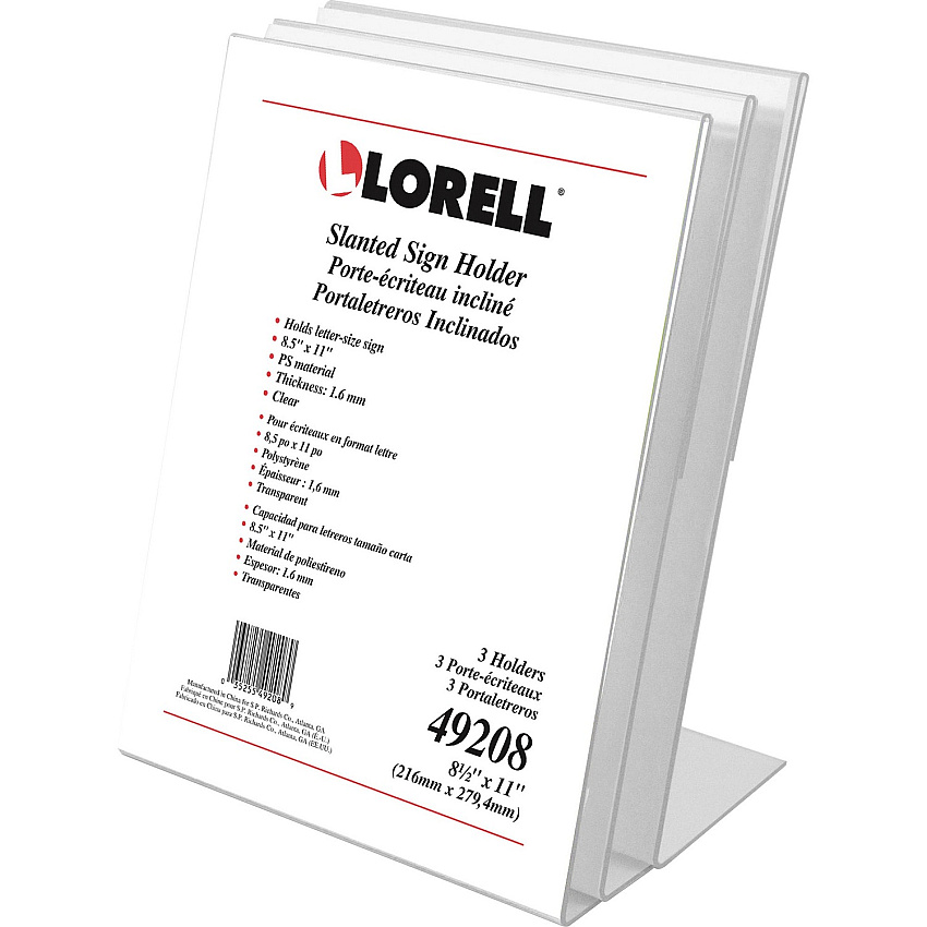 Lorell L-base Slanted Sign Holder Stand (LLR49208)