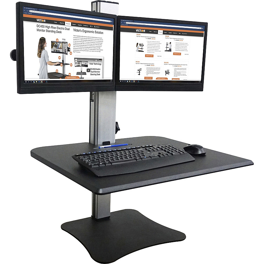 Victor DC350 Dual Monitor Sit-Stand Desk Converter (VCTDC350A)
