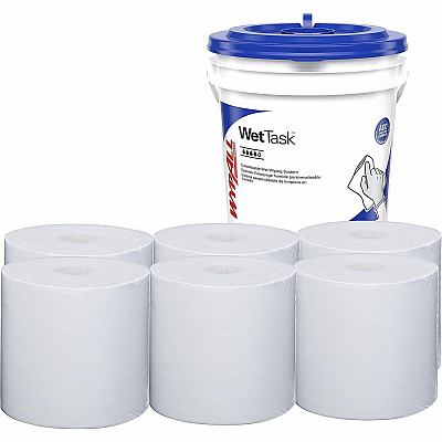 Wypall PowerClean WetTask Wipers for Disinfectants, Sanitizers & Solvents (KCC06211)