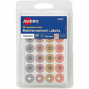 Avery Reinforcement Stickers, 1/4" , Metallic, 280 Total (5745) (05745)