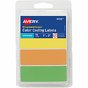 Avery Rectangular Removable Color Coding Labels on Small Sheets (06722)