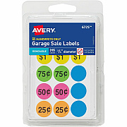 Avery Garage Sale Labels on Small Sheets (06725)