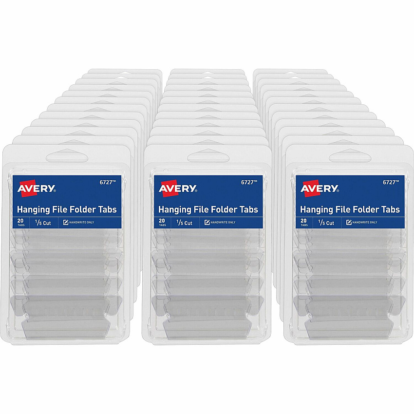 Avery Hanging File Folder Tabs, 1/5 Cut, 20 Total (06727)