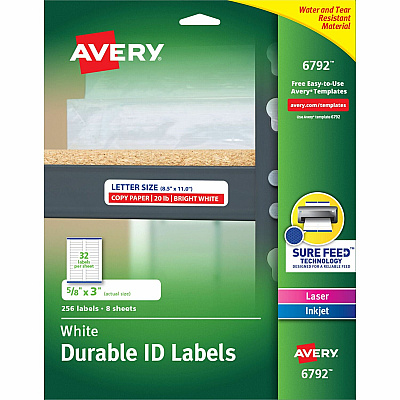 Avery Permanent Durable ID Labels with Sure Feed(R) Technology (06792)