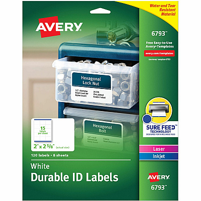 Avery Permanent Durable ID Labels with Sure Feed(R) Technology (06793)