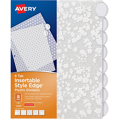 Avery Style Edge Insertable Plastic Dividers (11291)