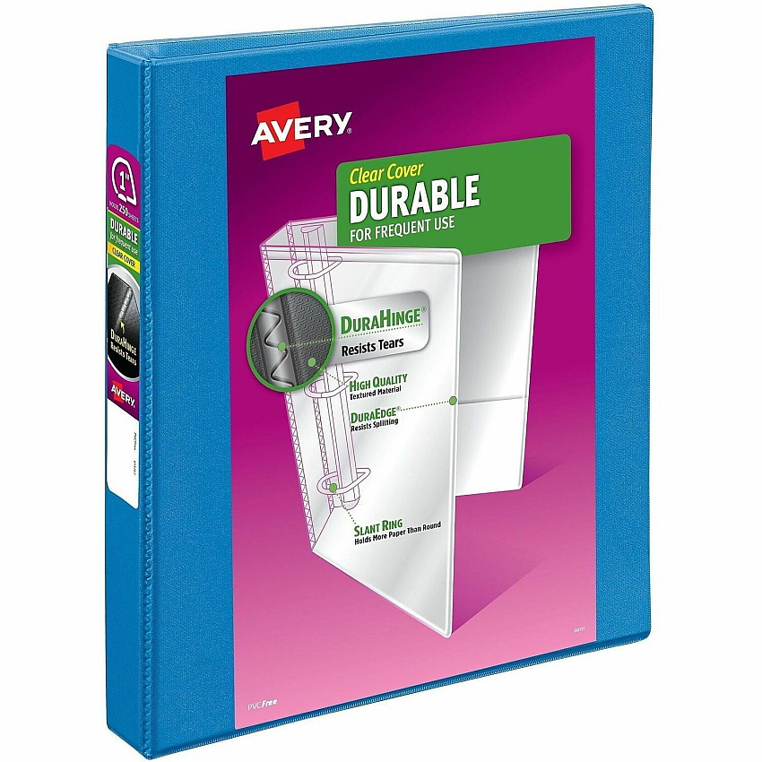 Avery Durable View1" Binder, Pool Blue Binder (17831)