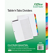 Avery Table 'n Tabs Multicolored Tab A-Z Dividers (24843)