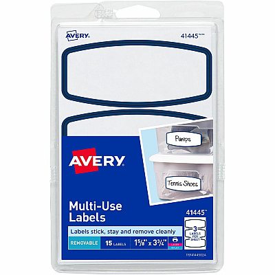 Avery Blue Border Removable Multi-Use Labels (41445)