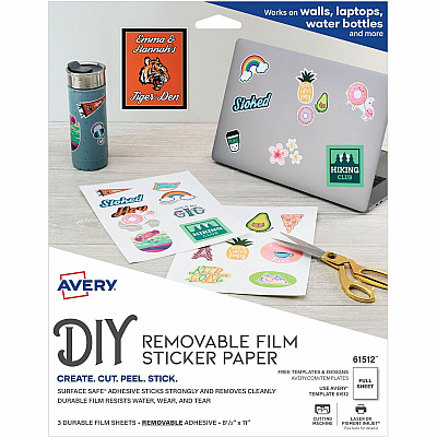 Avery Surface Safe Printable Decal Stickers (61512)