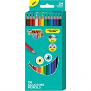 BIC Kids Coloring Pencils, Assorted, 24 Pack (BKCP24AST)
