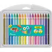 BIC Kids Crayons, Assorted, 10 Pack (BKPCTP10AST)