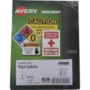 Skilcraft Avery Surface Safe Sign Labels (6878146)