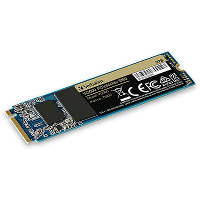 Verbatim Vi3000 2 TB Solid State Drive - M.2 2280 Internal - PCI Express NVMe (PCI Express NVMe 3.0 x4) (VER70874)