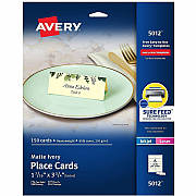 Avery Ivory Matte 2-sided Place Cards (05012)