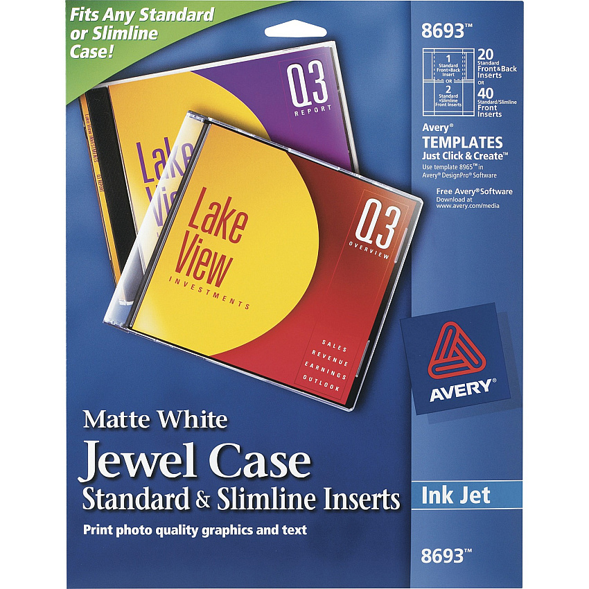Avery Jewel Case Insert (08693)