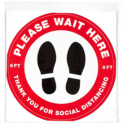 Avery Social Distance PLEASE WAIT HERE Floor Decal (AVE83090)