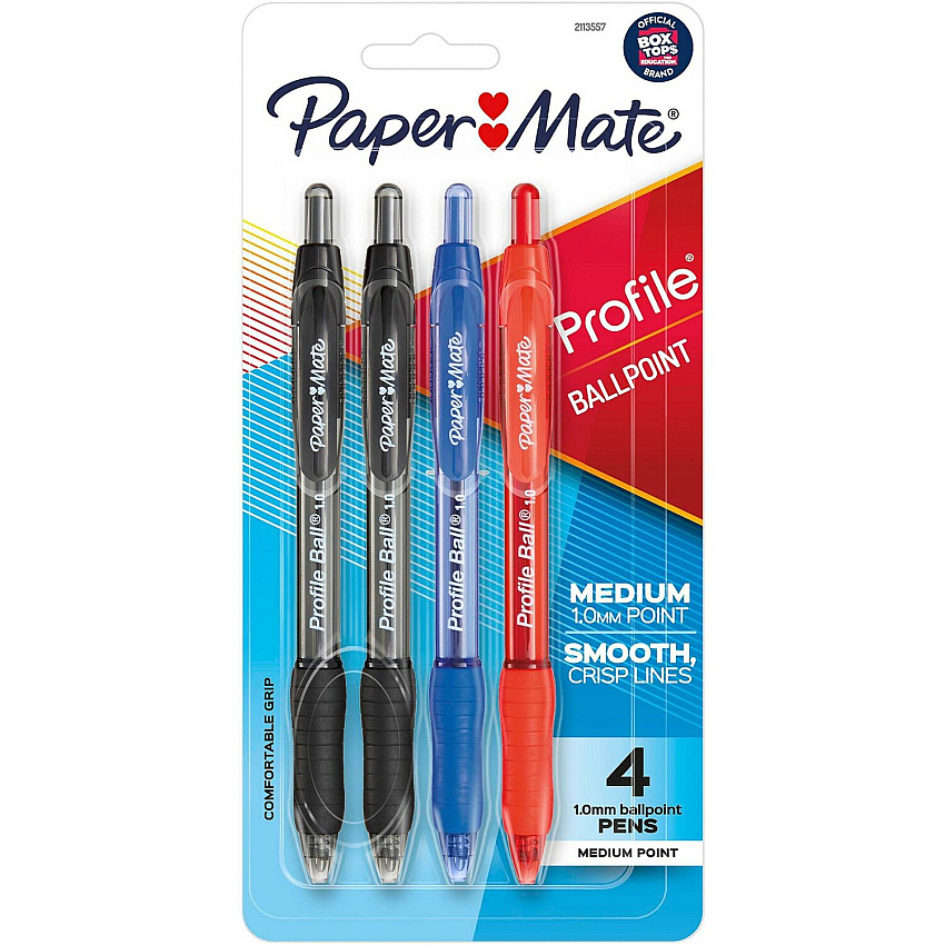 Paper Mate Pen RT Bold Profile Asst 4/pkg (PAP2100912)