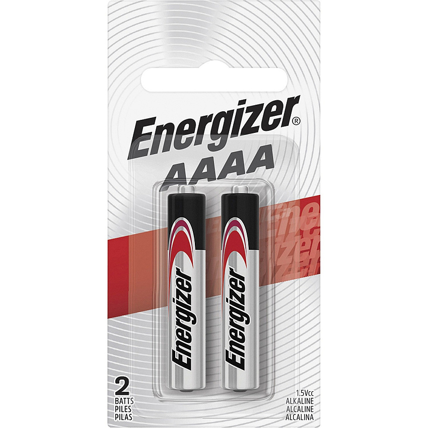Energizer AAAA Batteries, 2 Pack (EVEE96BP2)