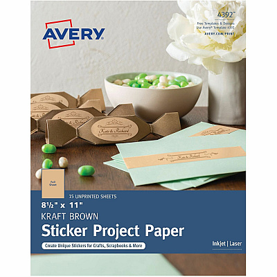Avery Permanent Sticker Project Paper (04392)