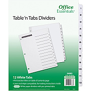 Avery Table 'n Tabs White Tab Numbered Dividers (24883)