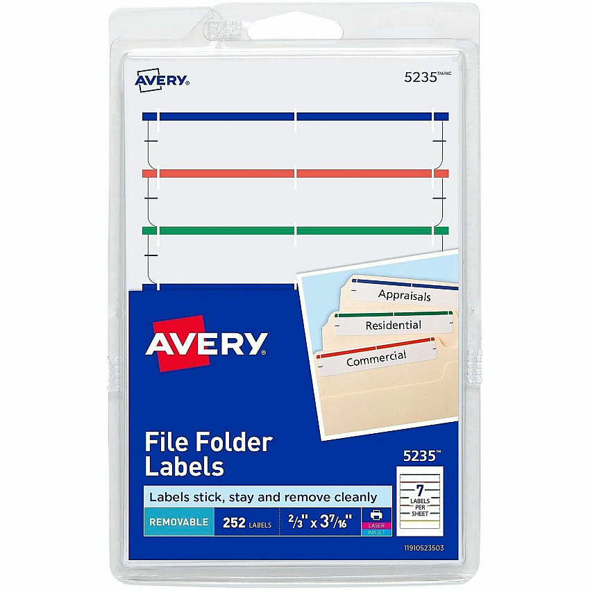 Avery Removable File Folder Labels (05235)