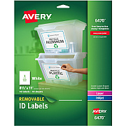 Avery Removable I.D. Laser/Inkjet Labels (06470)