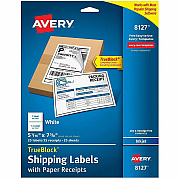 Avery TrueBlock Paper Receipt Shipping Labels (08127)