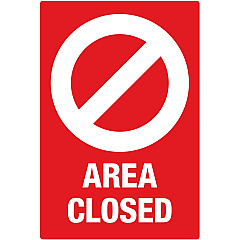 Avery Surface Safe AREA CLOSED Table/Chair Decals (AVE83071)