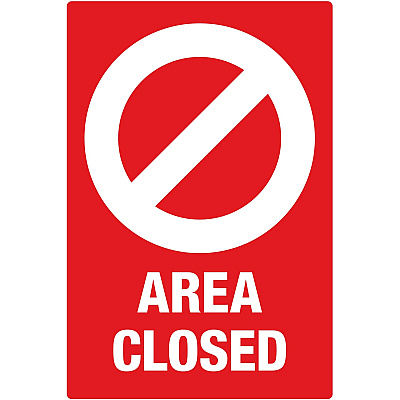 Avery Surface Safe AREA CLOSED Table/Chair Decals (AVE83071)