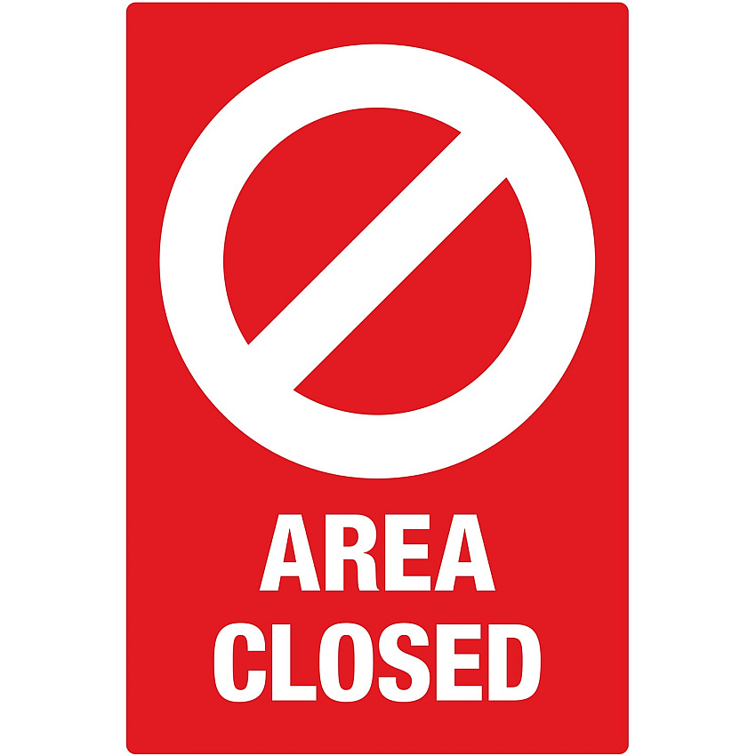 Avery Surface Safe AREA CLOSED Table/Chair Decals (AVE83071)