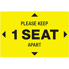 Avery Surface Safe PLEASE KEEP 1 SEAT APART Decals (AVE83073)