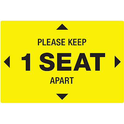 Avery Surface Safe PLEASE KEEP 1 SEAT APART Decals (AVE83073)