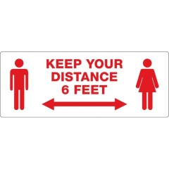Avery Surface Safe KEEP YOUR DISTANCE Decals (83079)